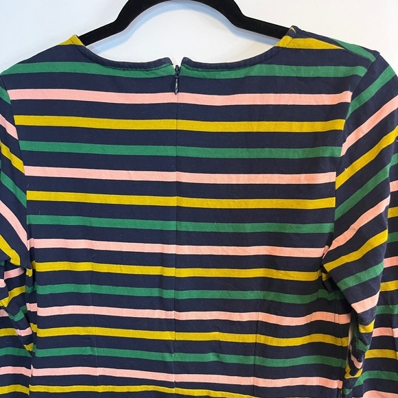 J.CREW Long-sleeve Striped Cotton Professional Sheath Midi Dress Sz 8 - Picture 5 of 11